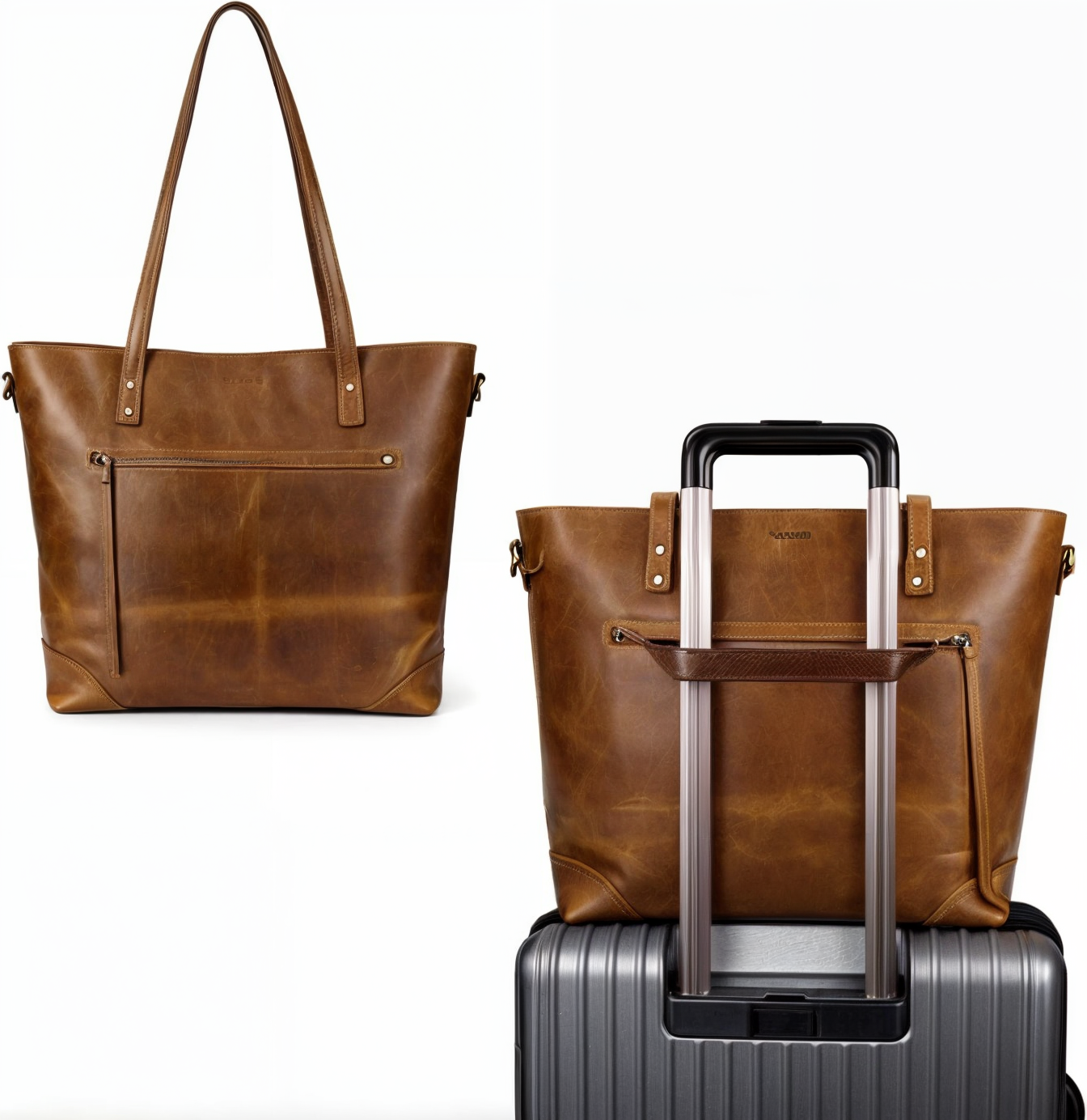 Sac à Main Tote Vintage en Cuir PU Élégant – Capacité XL et Polyvalent