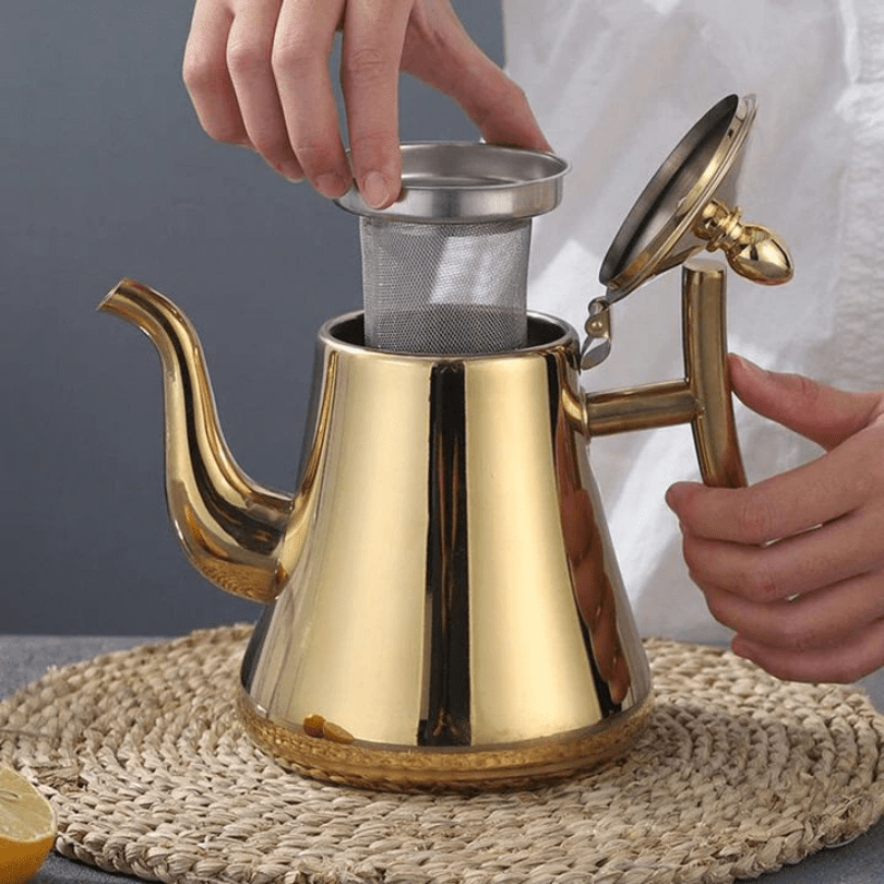 CulinaPro – Vannkoker i Rustfritt Stål Kompatibel med Induksjon og Integrert Filter – Elegant, Slitesterk og Perfekt til Te