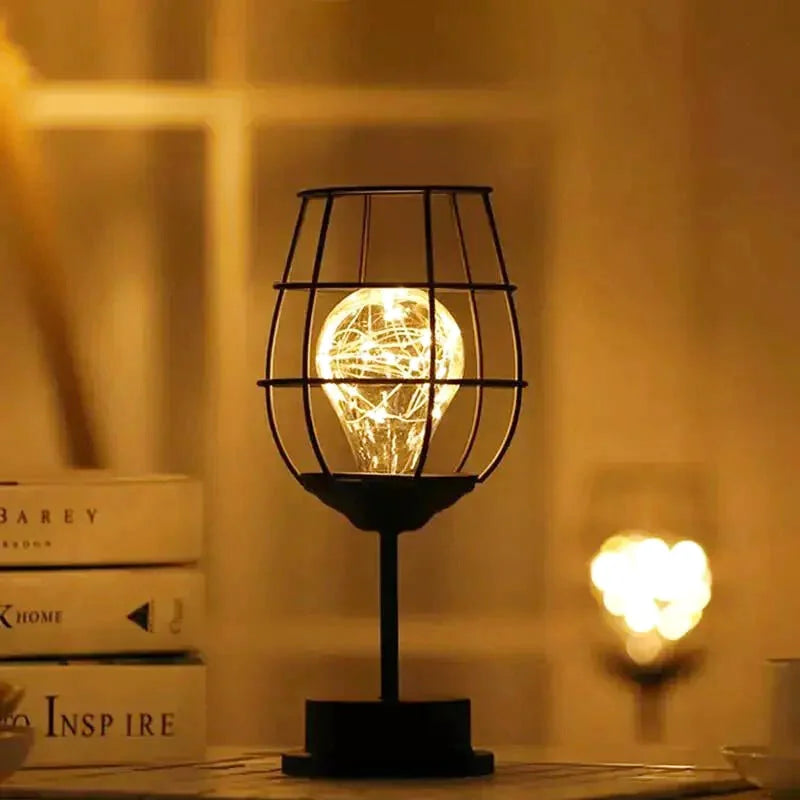 Lampe Bouteille | Éclat Vigneron - Designix Lampe de chevet Verre à Vin | 13 x 28 cm