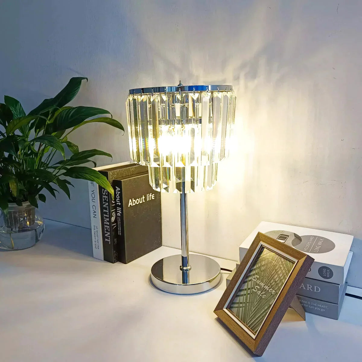 Elegant stuelampe | Crystal Shine