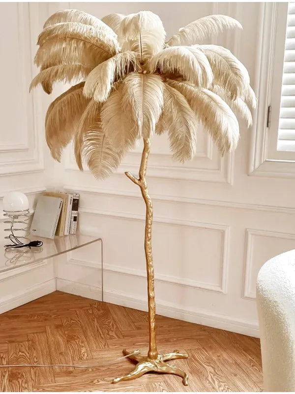 Lampe de Chevet à Plume sur Pied