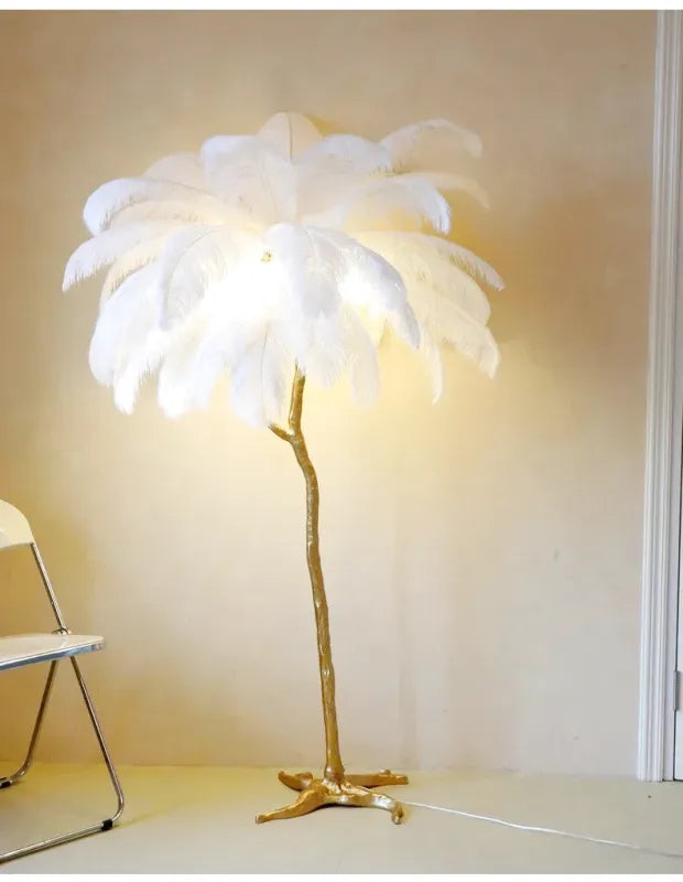 Lampe de Chevet à Plume sur Pied