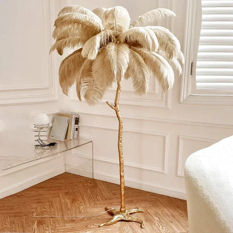 Lampe de Chevet à Plume sur Pied