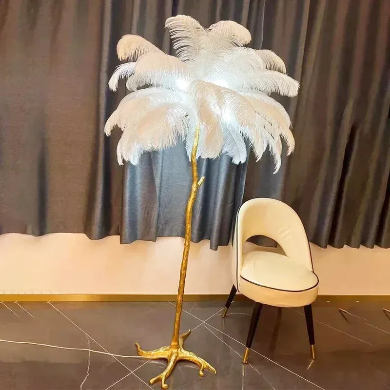 Lampe de Chevet à Plume sur Pied