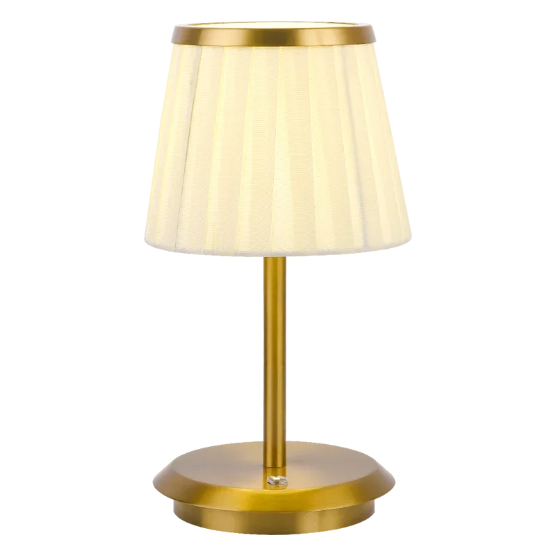 Lampe de chevet blanc et doré