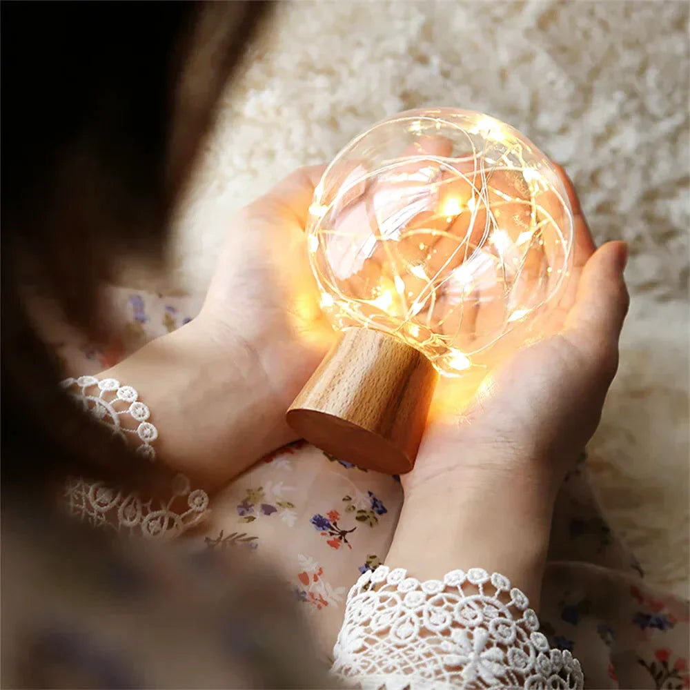 Lampe de chevet bois design