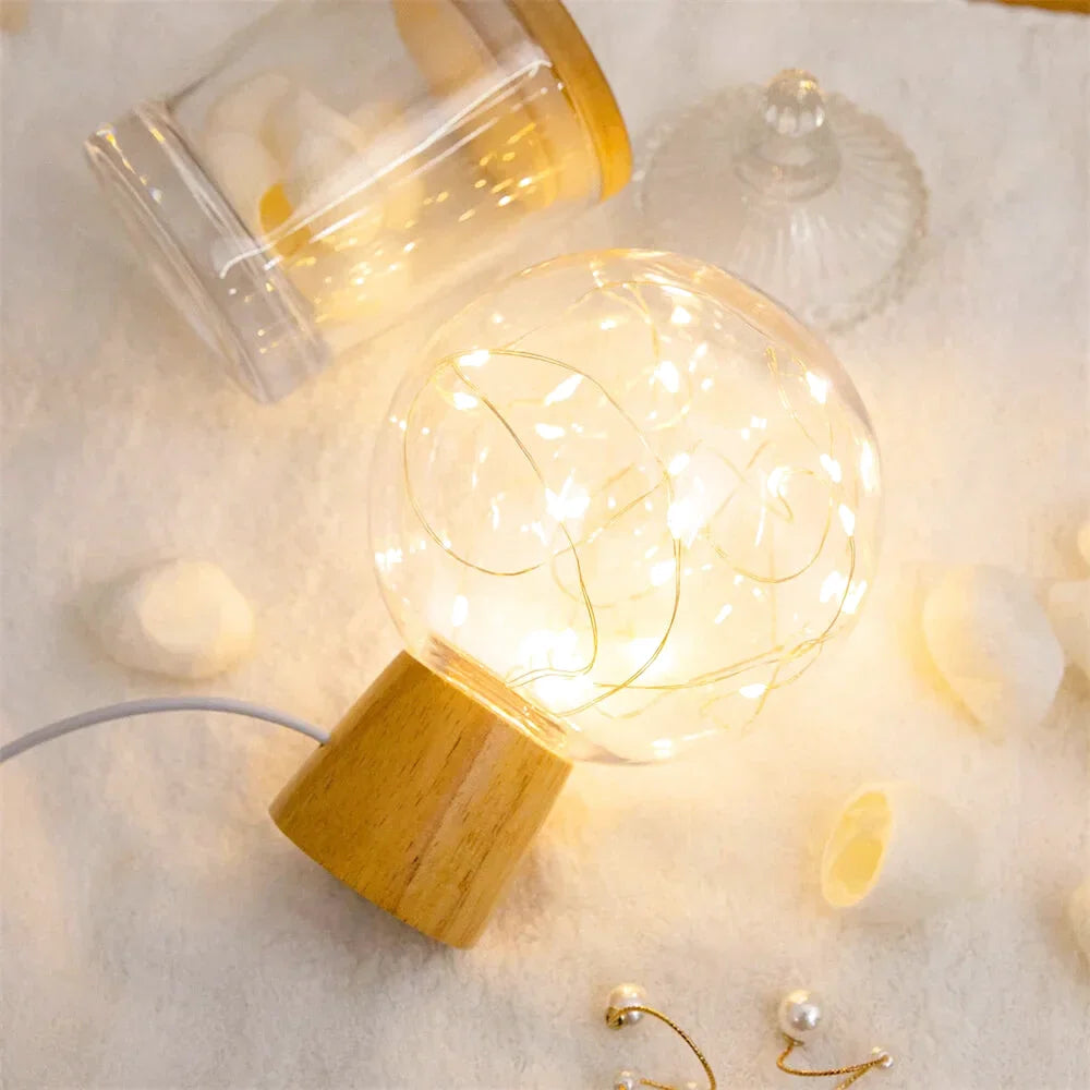 Lampe de chevet bois design