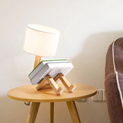Lampe de chevet bois originale