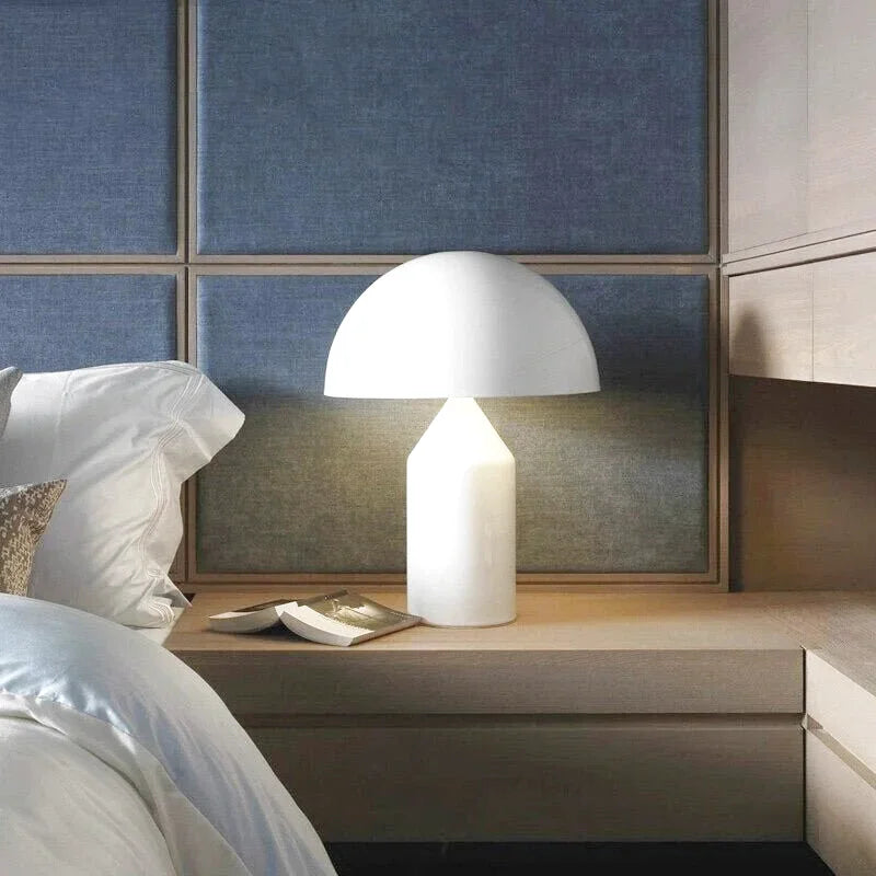 Lampe de chevet Champignon Luxe  LampesDeChevet Blanc  