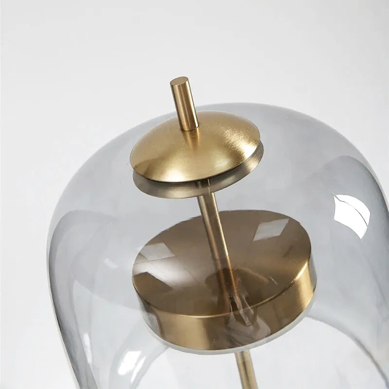 Lampe de chevet Design avec Abat-jour en Verre