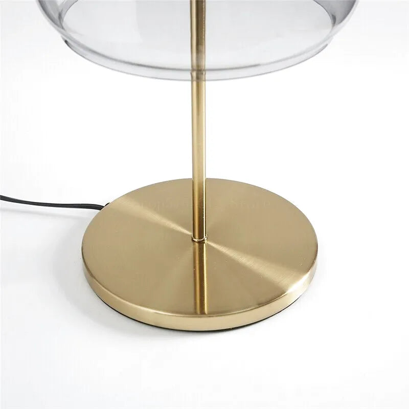 Lampe de chevet Design avec Abat-jour en Verre