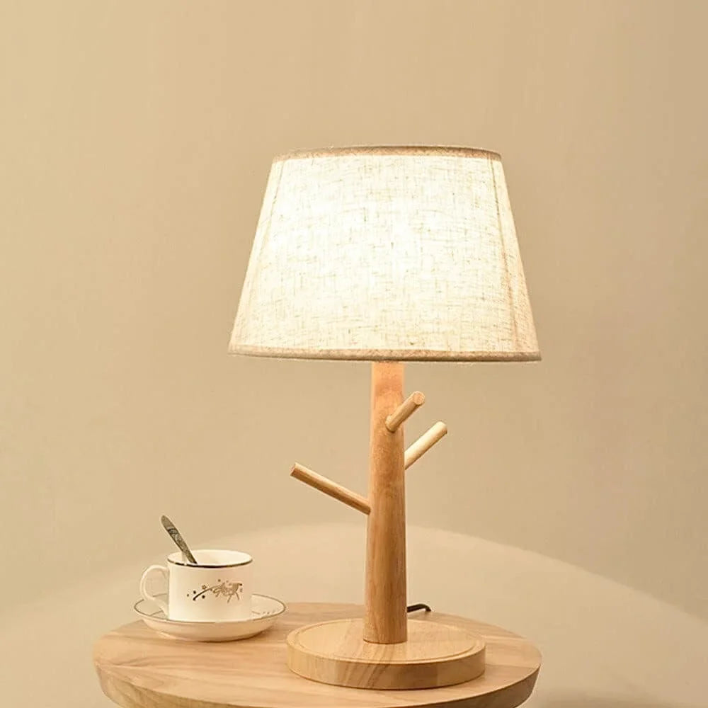 Lampe de Chevet Design Bois | Lueur Nature - Designix Lampe de chevet Blanc Chaud