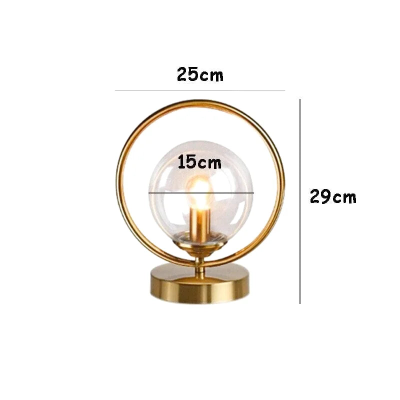 Gyllen nattbordslampe | Creative Glow