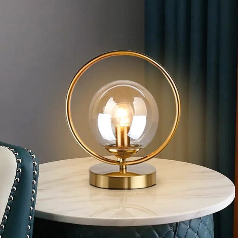Lampe de Chevet Dorée | Lueur Créative - Designix Lampe de chevet Transparent