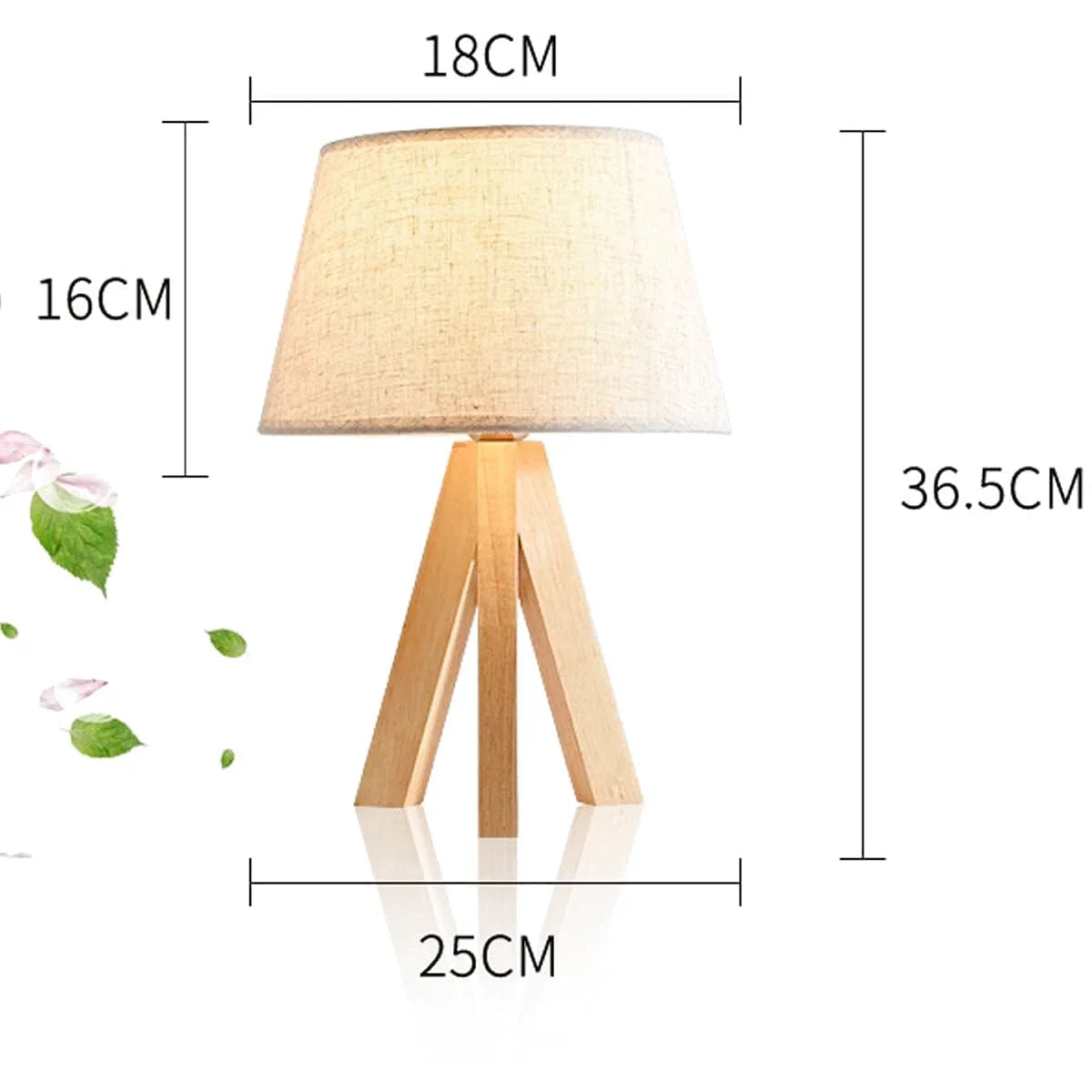 Nattbordslampe i tre | Mykt nattlys