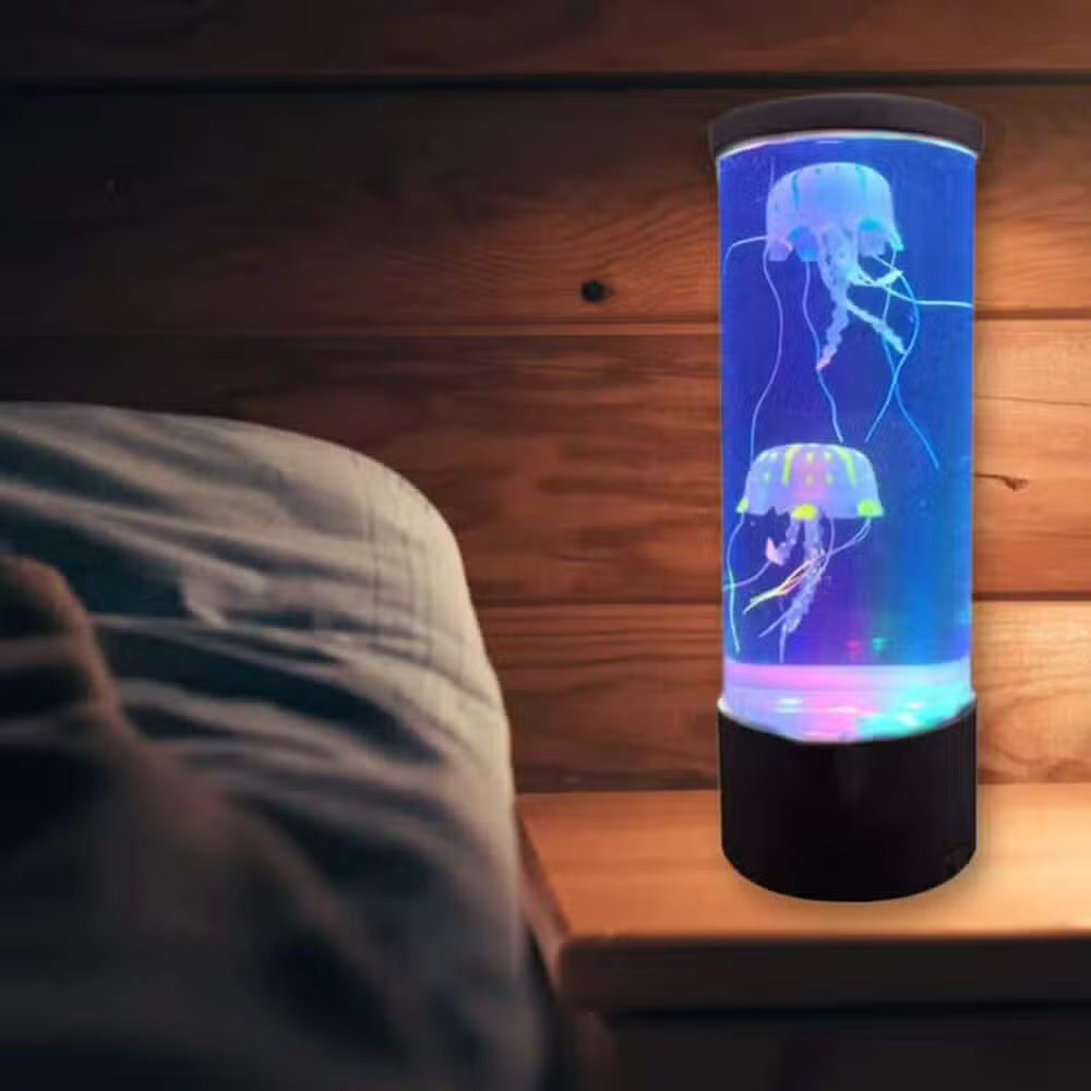 Nattbordslampe med maneter og lava-touch