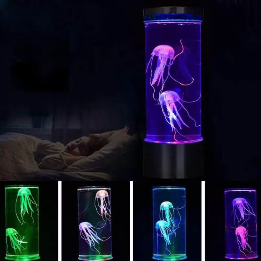 Nattbordslampe med maneter og lava-touch
