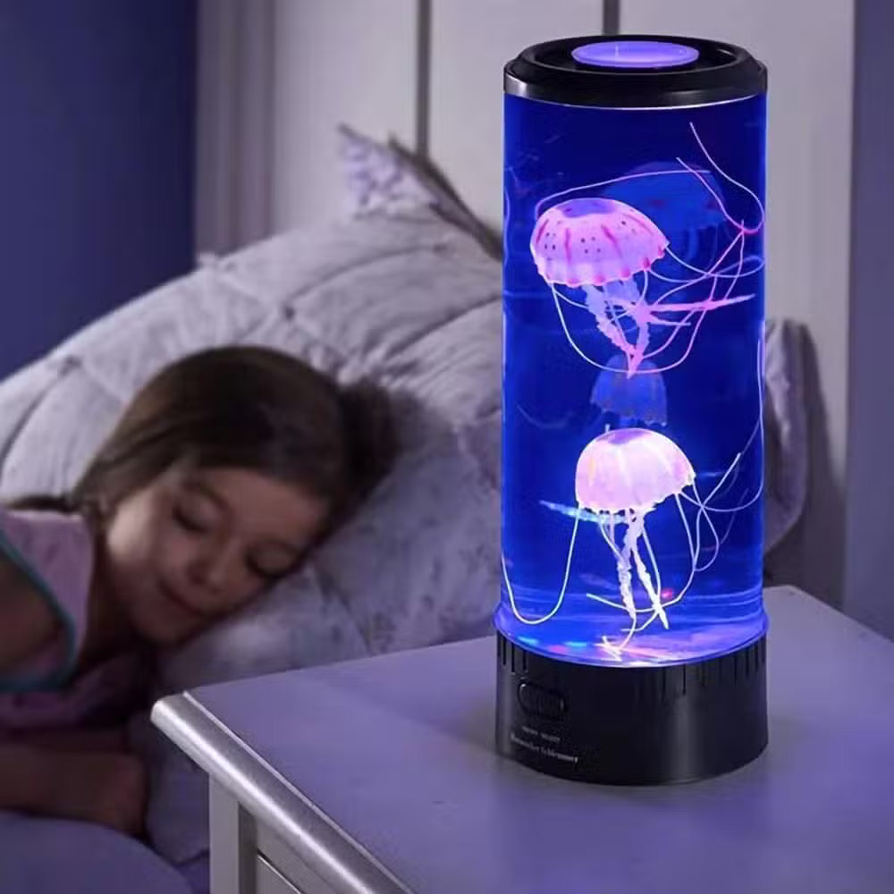 Nattbordslampe med maneter og lava-touch
