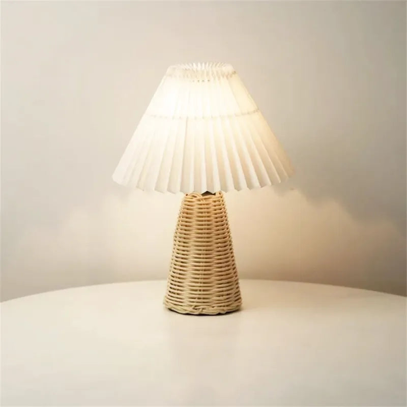 Lampe de chevet Industrielle Bois en Tissu - lampechevetdesign.com