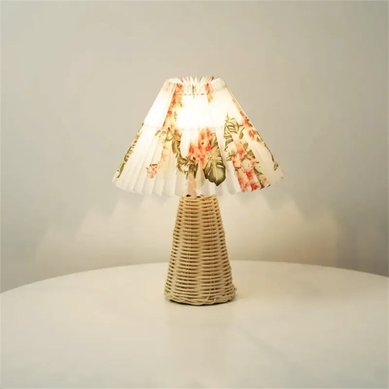 Lampe de chevet Industrielle Bois en Tissu - lampechevetdesign.com