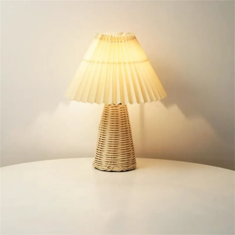 Lampe de chevet Industrielle Bois en Tissu - lampechevetdesign.com
