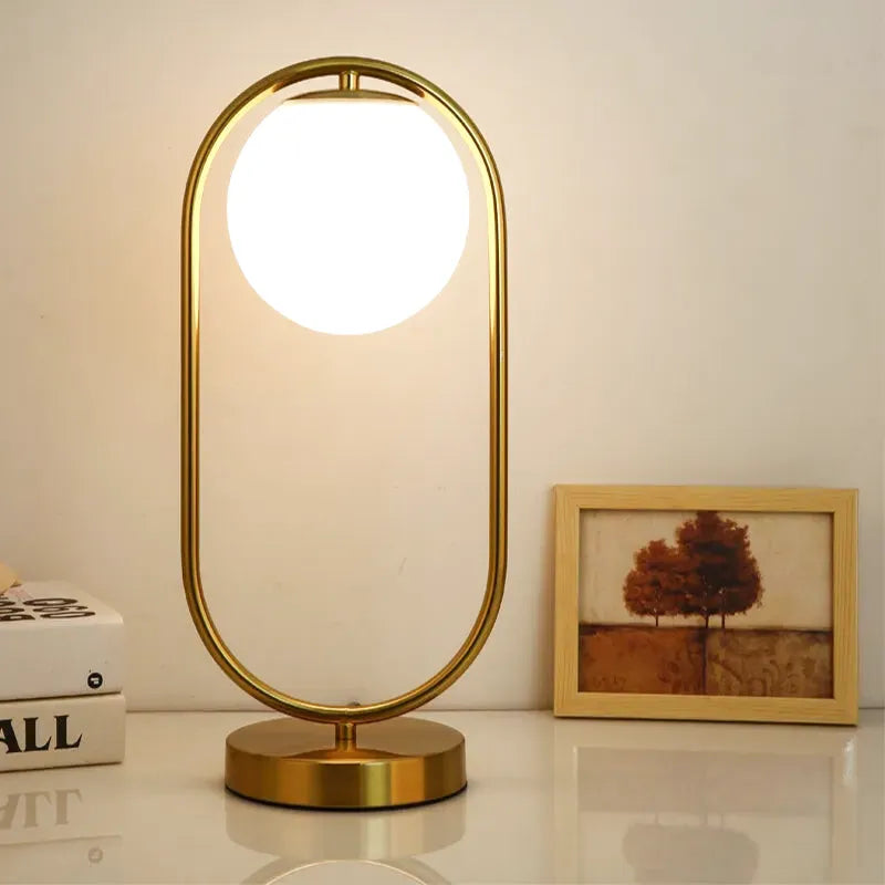 Lampe Métal Doré Boule | Sphère Lumineuse