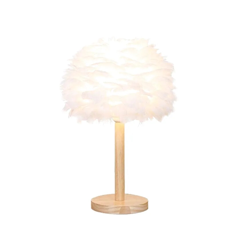 Lampe de Chevet Plume | Brillance Aurora - Designix Lampe de chevet Blanc