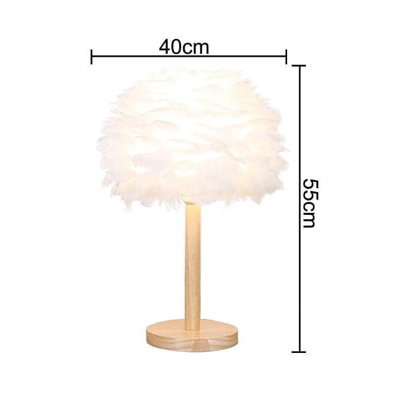 Fjær nattbordslampe