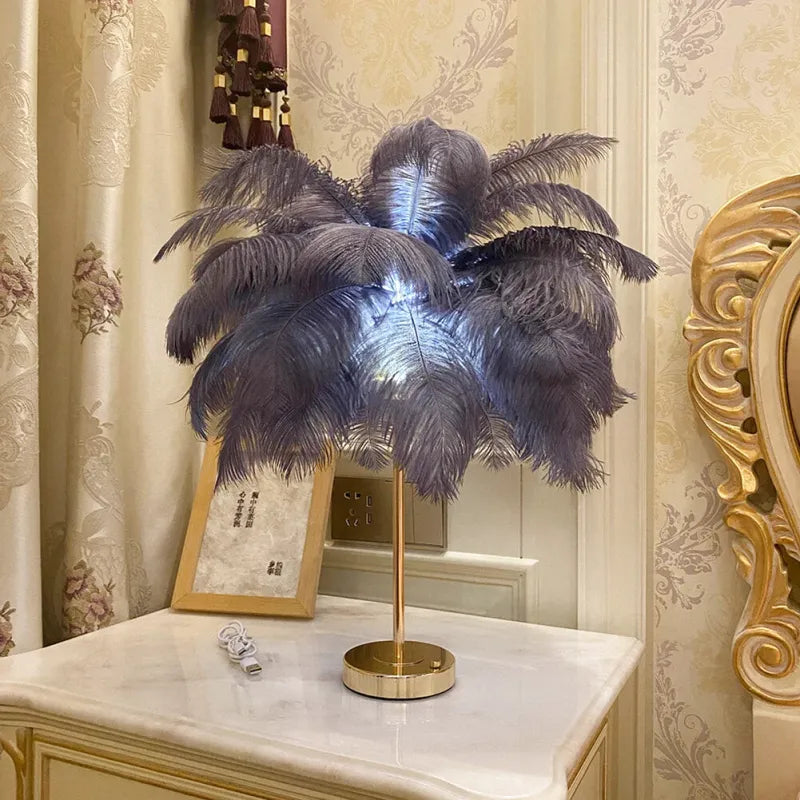 Feathers Touch LED-nattlampe
