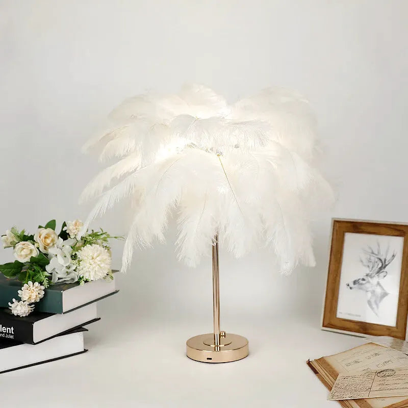 Feathers Touch LED-nattlampe