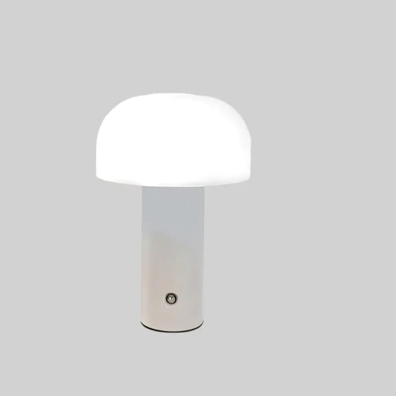 Trådløs nattbordslampe med soppdesign 