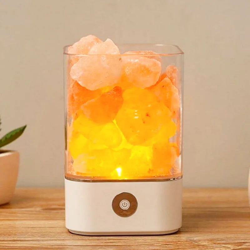 Lampe de chevet Sel Himalaya  LampesDeChevet Blanc  