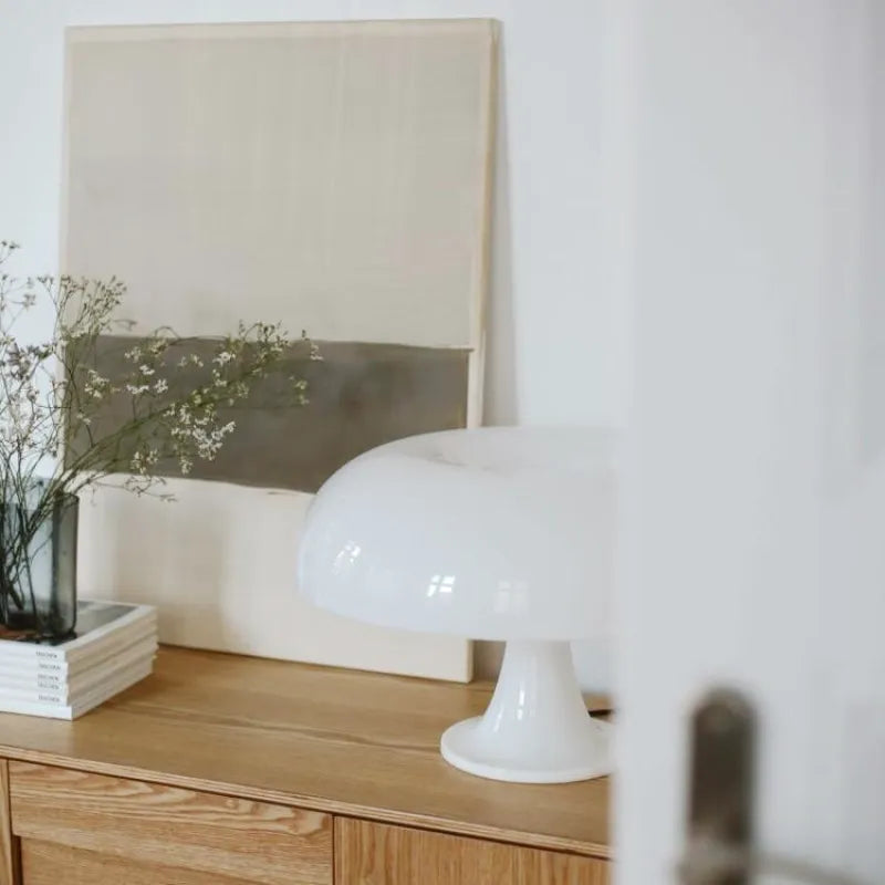 Vintage nattbordslampe med sopp