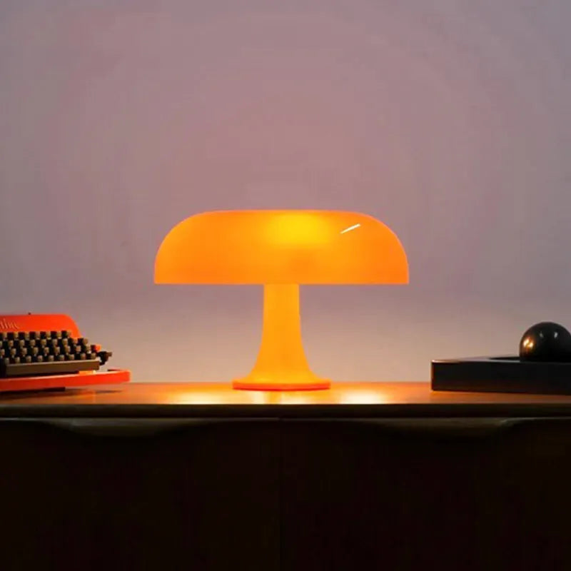 Vintage nattbordslampe med sopp