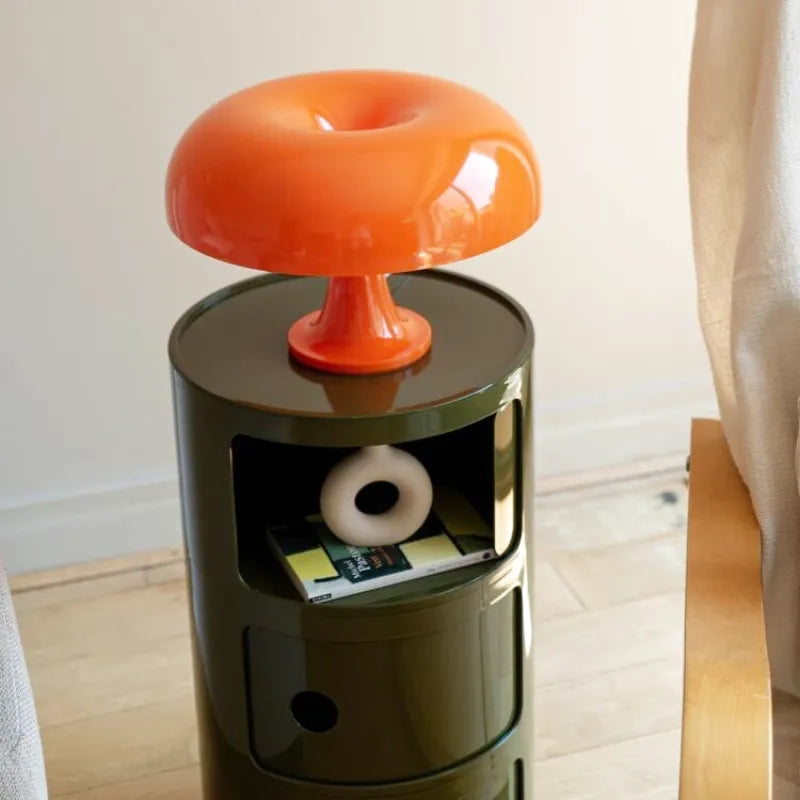 Vintage nattbordslampe med sopp