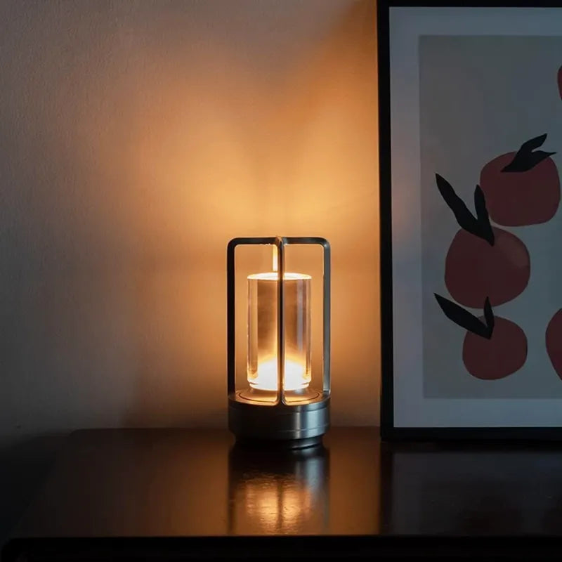 Vintage industriell nattbordslampe