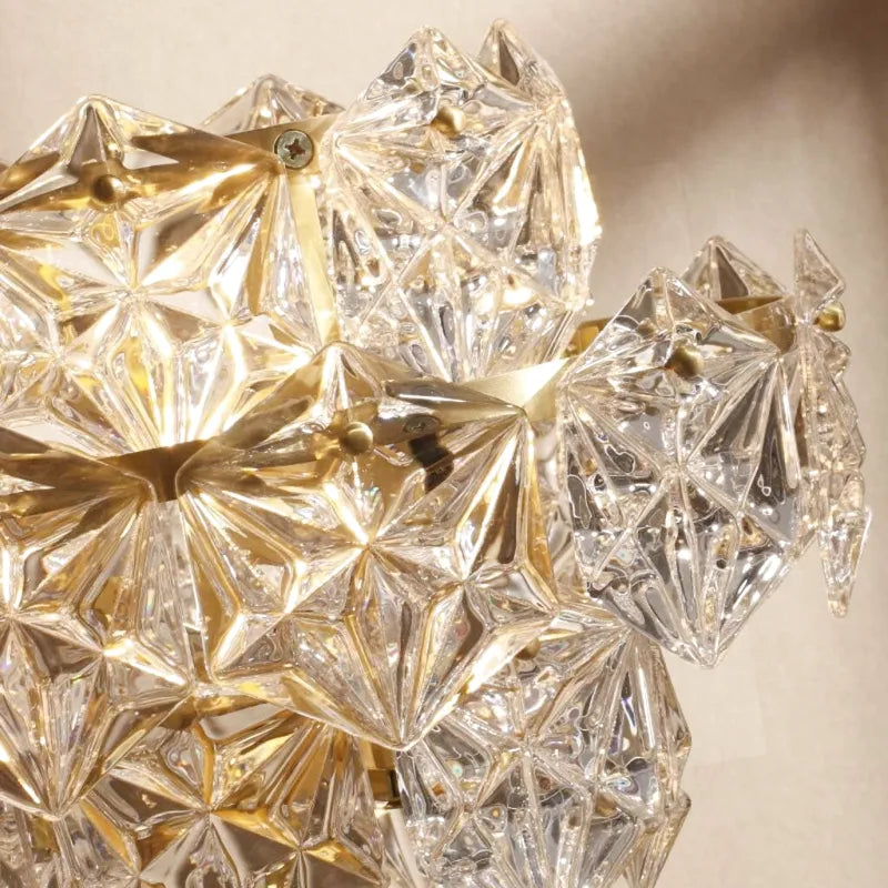 Lampe de Table Cristal Luxe Flocon de neige | Hyla - Designix Lampadaire Doré
