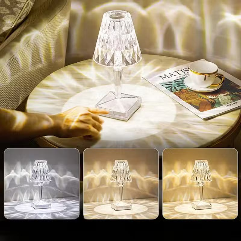 Lampe de chevet LED Cristal