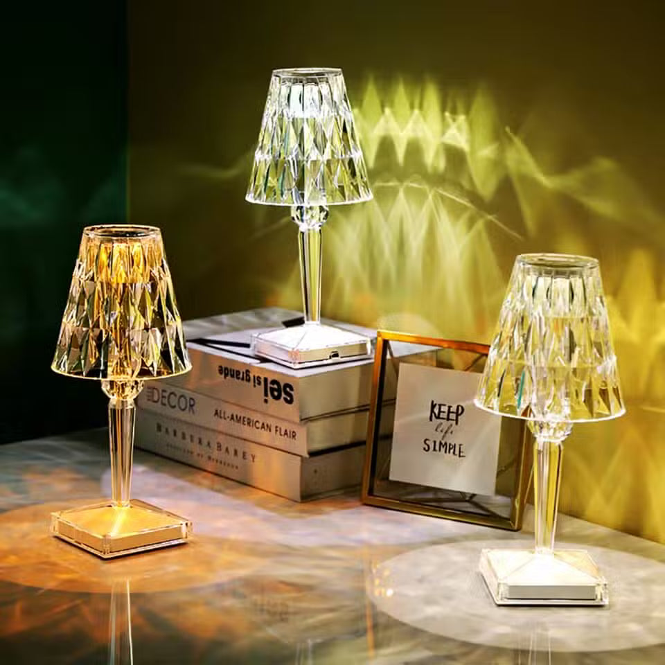 Lampe de chevet LED Cristal