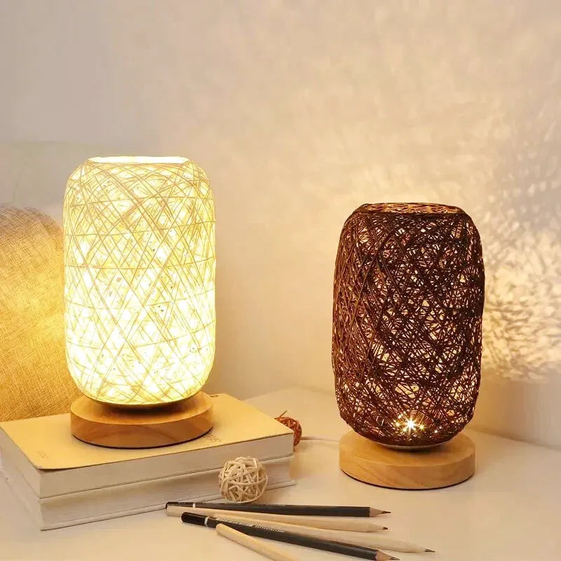 Lampe en Rotin Bureau | Halo Tressé