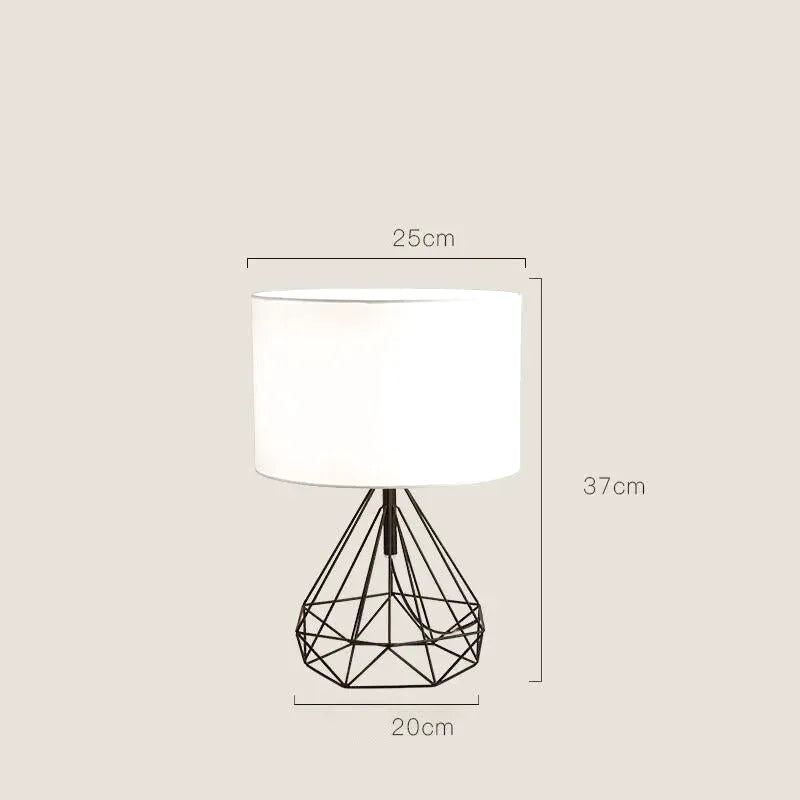 Lampe Géométrique Rétro | Silhouette Graphique - Designix Lampe de chevet Blanc et Noir