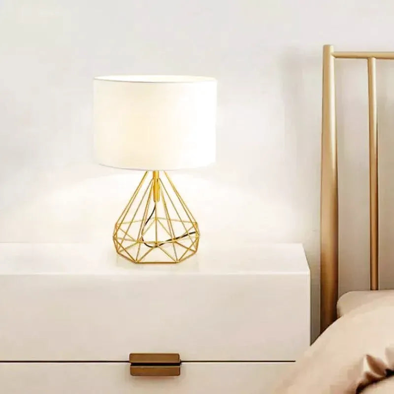 Retro geometrisk nattbordslampe