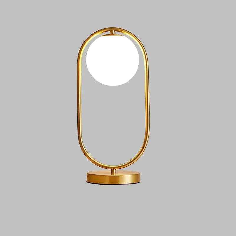 Lampe Métal Doré Boule | Sphère Lumineuse - Designix Lampe de chevet Bronze Blanc Chaud (3000k)