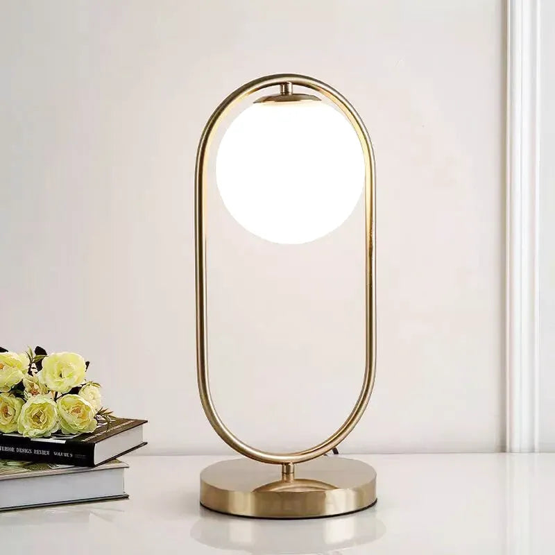 Lampe Métal Doré Boule | Sphère Lumineuse