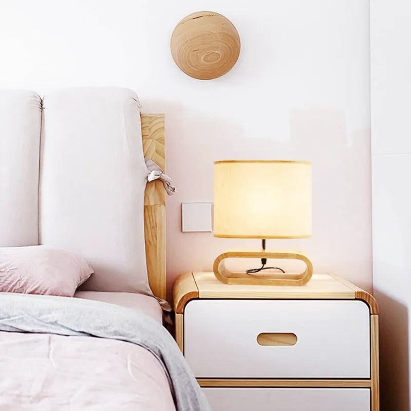 Lampe Nordique en Bois | Halo Lumineux