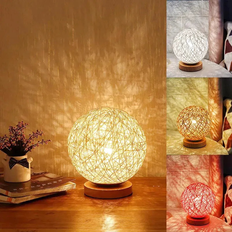Kuleformet nattbordslampe
