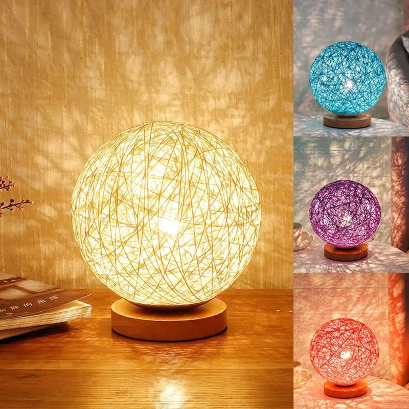Kuleformet nattbordslampe