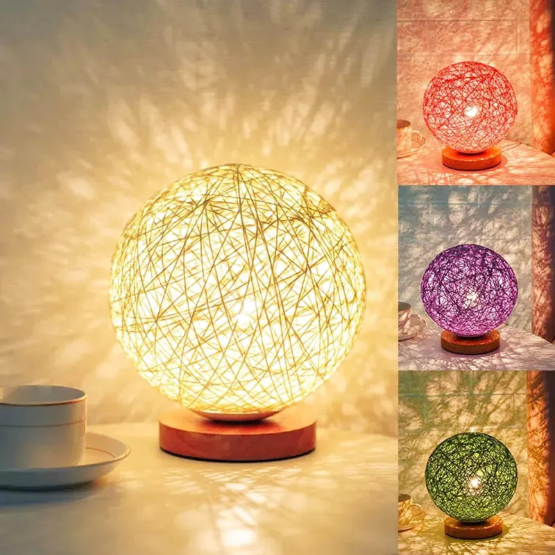 Kuleformet nattbordslampe