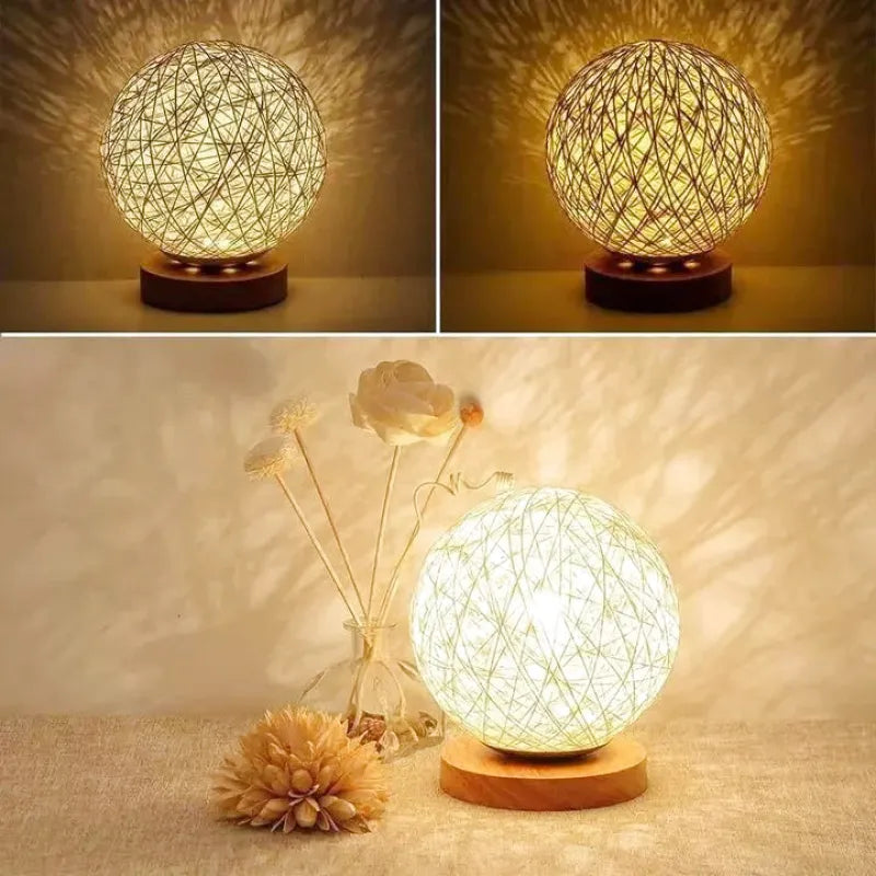 Kuleformet nattbordslampe