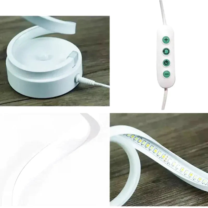 Spiralformet LED-nattlampe